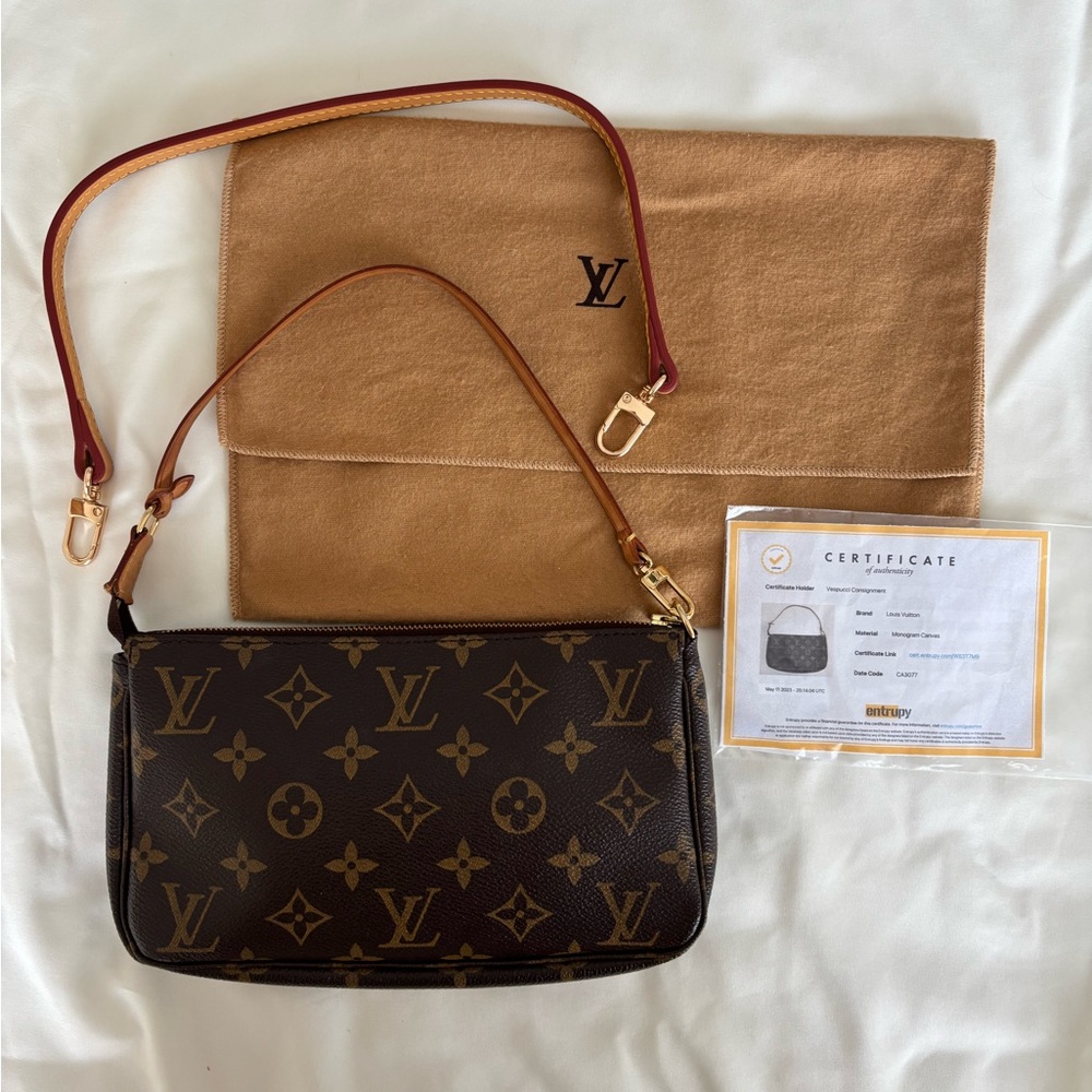 Authentic Louis Vuitton Pochette Accessories Monogram Canvas